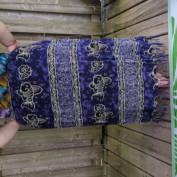 Ocean Theme Wrap Skirt - Picture 2 of 6